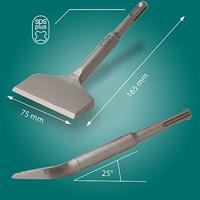 Heller 16811 3 Platte beitel 75 mm Gezamenlijke lengte 165 mm SDS-Plus 1 stuk(s) - thumbnail