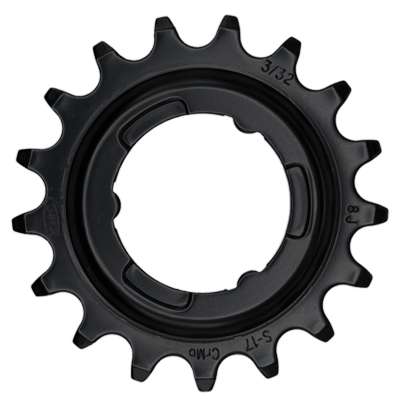 Tandwiel KMC Voor Shimano 17T O-MO Staal 3/32 inch - Zwart