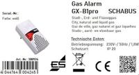Schabus GX-B1pro integr. Sensor SE Gasmelder Met interne sensor werkt op het lichtnet, werkt via stopcontact Detectie van Methaan, Propaan, Ethanol - thumbnail