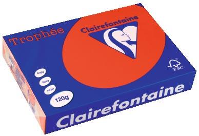Clairefontaine Trophee A4 120gr koraalrood 250vel