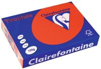 Clairefontaine Trophee A4 120gr koraalrood 250vel - thumbnail