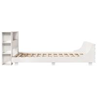 Bedframe zonder matras massief grenenhout wit 120x200 cm - thumbnail