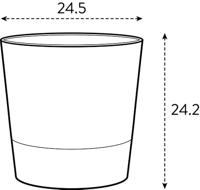 elho plantenbak foss rond d25 h24cm Paddenstoel beige - thumbnail