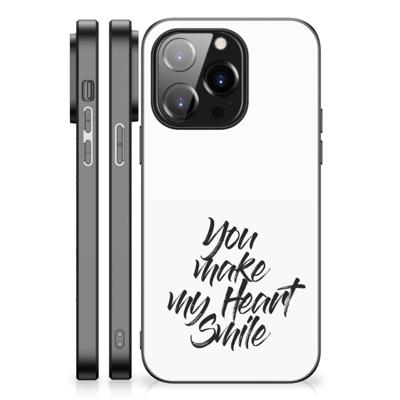 iPhone 14 Pro | Telefoon Hoesje | met tekst Heart Smile