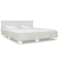 Bedframe natuurlijk rattan grijs 180x200 cm - thumbnail