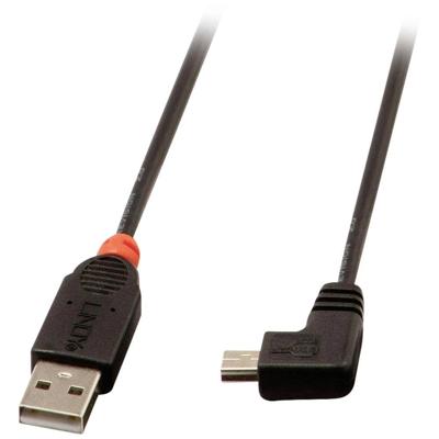 LINDY 31972 USB-kabel USB 2.0 USB-A stekker, USB-mini-B stekker 2.00 m Zwart