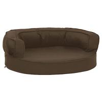 VidaXL Hondenbed ergonomisch linnen-look 60x42 cm bruin - thumbnail