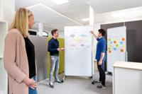 Maul Mobiel whiteboard MAULpro easy2move (b x h) 1000 mm x 1800 mm Wit Kunststof coating Aan beide zijden te gebruiken, Incl. wielen - thumbnail