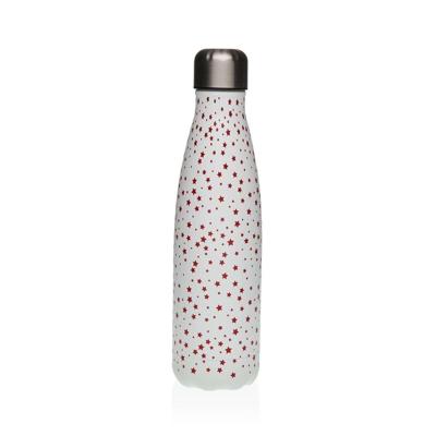 Waterfles Versa Staal Sterren 7 x 27 x 7 cm