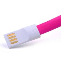 LogiLink CU0087 USB-kabel USB 2.0 USB-A stekker, USB-micro-B stekker 0.22 m Pink Magneet op de kabeleinden - thumbnail