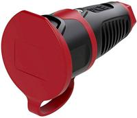 PCE 2411-src Koppeling met randaarde Rubber, Kunststof 230 V Zwart, Rood IP54 - thumbnail
