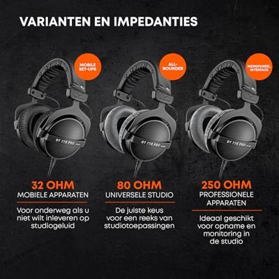 Beyerdynamic DT 770 PRO 32 Ohm - gesloten studiohoofdtelefoon - thumbnail