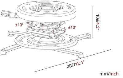My Wall H 16 WL Beamer-plafondbeugel Plafondhouder Wit My Wall H 16 WL Beamer-plafondbeugel Plafondhouder Wit