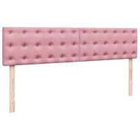 Ottoman bed met matras 200x200 cm fluweel roze - thumbnail