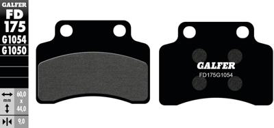 GALFER remblokken "fd205" brake pad fd175 g1054 organic