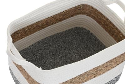 Basket spelset DKD Home Decor Wit Natuurlijke Vezel 36 x 27 x 27 cm 3 Onderdelen