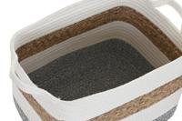 Basket spelset DKD Home Decor Wit Natuurlijke Vezel 36 x 27 x 27 cm 3 Onderdelen - thumbnail
