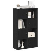 Boekenkast 60x24x101,5 cm bewerkt hout zwart eikenkleurig - thumbnail