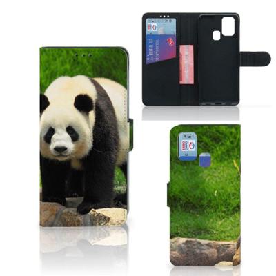 Samsung Galaxy M31 | Telefoonhoesje | Met pasjeshouder | Panda
