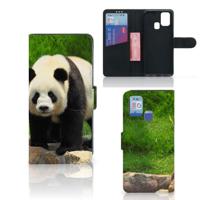 Samsung Galaxy M31 | Telefoonhoesje | Met pasjeshouder | Panda - thumbnail