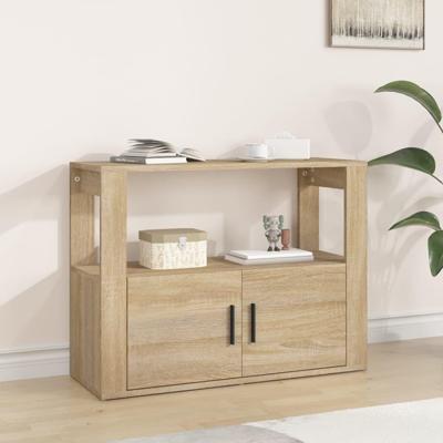 Dressoir 80x30x60 cm bewerkt hout sonoma eikenkleurig