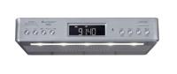 soundmaster UR2045 Under Cabinet Bluetooth/FM/DAB/DAB+ keukenradio met ledverlichting, dubbel alarm en kooktimer, zilver - thumbnail