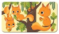 Ravensburger dieren en hun kleintjes puzzel, 9x2st. - thumbnail