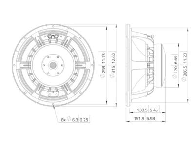 Lavoce WAF122.50-4 12 inch Woofer 4 Ω