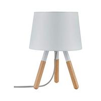 Paulmann Neordic Berit 79646 Tafellamp LED E27 20 W Wit, Hout - thumbnail