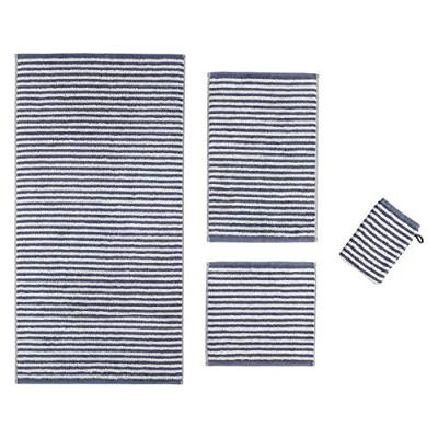 Cawö Cawo gastendoekje campus 30x50 Nachtblau