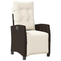 9-delige Tuinset met kussens poly rattan bruin - thumbnail