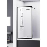 Van Rijn Products ST04 Badwand - 80x160cm - aluminium profiel zwart omkaderd ST04800 - thumbnail