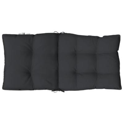 VidaXL Stoelkussens 2 st lage rug oxford stof zwart VidaXL Stoelkussens 2 st lage rug oxford stof zwart