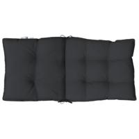VidaXL Stoelkussens 2 st lage rug oxford stof zwart - thumbnail