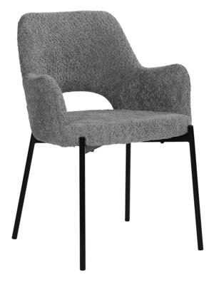 Artistiq Eetkamerstoel 'Suzana' Bouclé, kleur Grijs