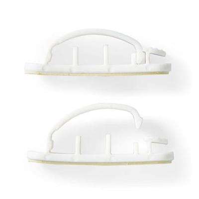 Nedis CMGC22033WT Kabelmanagement Kabelclip Vergrendeld 3 Stuks Aantal Slots: 3 Sleuven Maximale Kabeldikte: 7.5 Mm Polypropylene Wit