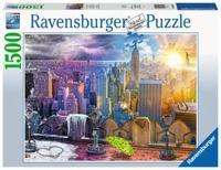Ravensburger - Puzzle 1500 - Day & Night NYC Skyline (10216008) - thumbnail