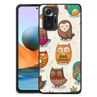 Xiaomi Redmi Note 10 Pro Dierenprint Telefoonhoesje Vrolijke Uilen