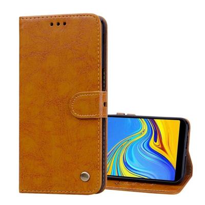 Business stijl olie Wax textuur horizontale Flip lederen case voor Galaxy J6 PLUS, met houder & kaartsleuven & portemonnee (bruin) Business stijl olie Wax textuur horizontale Flip lederen case voor Galaxy J6 PLUS, met houder & kaartsleuven & portemonnee (bruin)