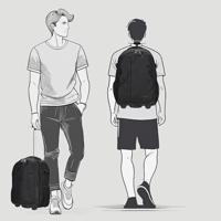 Enrico Benetti Innsbruck backpack trolley cabin luggage - laptop 17 inch-Navy - thumbnail