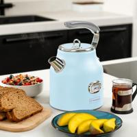 Retro Serie - Electric Kettle - 2200W - 1,7L - Blue - thumbnail