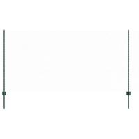 VidaXL Hek met paal groen 1,2 x 10 m staal en pvc - thumbnail