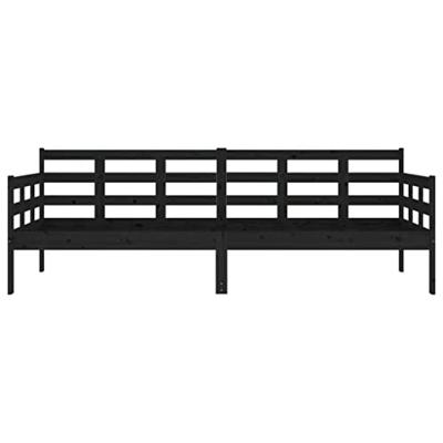 Slaapbank massief grenenhout zwart 80x200 cm Slaapbank massief grenenhout zwart 80x200 cm