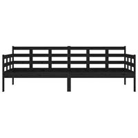 Slaapbank massief grenenhout zwart 80x200 cm - thumbnail