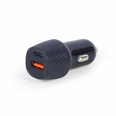 2-poorts USB auto snellader, USB-C PD, 18 W