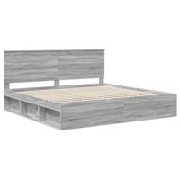 Bedframe Grijs Sonoma 200 x 200 cm Massief grenenhout - thumbnail