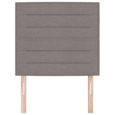 LED Hoofdbord met LED-striplichten Taupe 100 cm Polyester