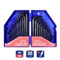 WorkPro Zeskant Stiftsleutelset 0.7 mm, 0.9 mm, 1.3 mm, 1.5 mm, 2.0 mm, 2.5 mm, 3.0 mm, 4.0 mm, 4.5 mm, 5.0 mm, 5.5 mm, 6.0 mm, 7.0 mm, 8.0 mm, 10.0 mm 30-delig - thumbnail