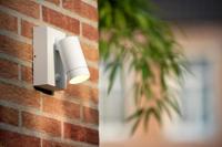Lucide TAYLOR - Wandspot / Wandlamp Binnen/Buiten - 1xGU10 - IP54 - Bewegingssensor - Wit - thumbnail
