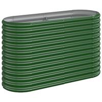 VidaXL Plantenbak 114x40x68 cm gegalvaniseerd staal groen - thumbnail